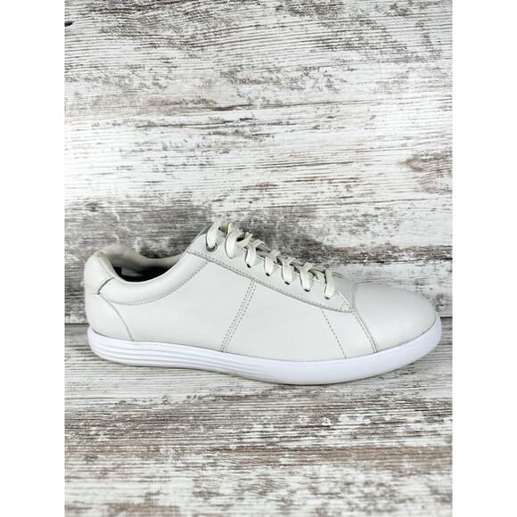 Men's Cole Haan Reagan Grand Oxford Leather Sneakers White Sz 8.5M - Picture 2 of 10